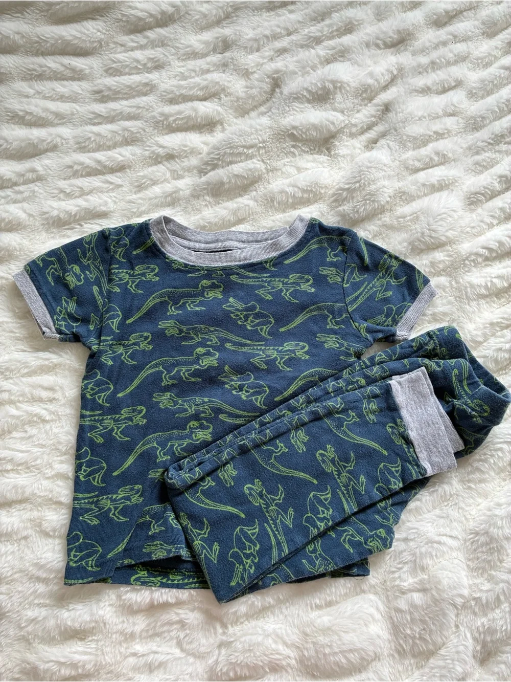 Lily & Dan Dinosaur Short Sleeve Kids Pajama Set